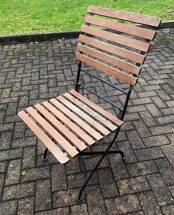 2x Gartenstühle, Rebecca, Klappbar, Holz Metall Kaufen auf Ricardo