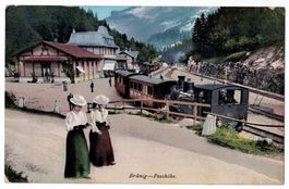 Brünig-Passhöhe, Bahnhof, Stabstempel Lungern, gelaufen 1909