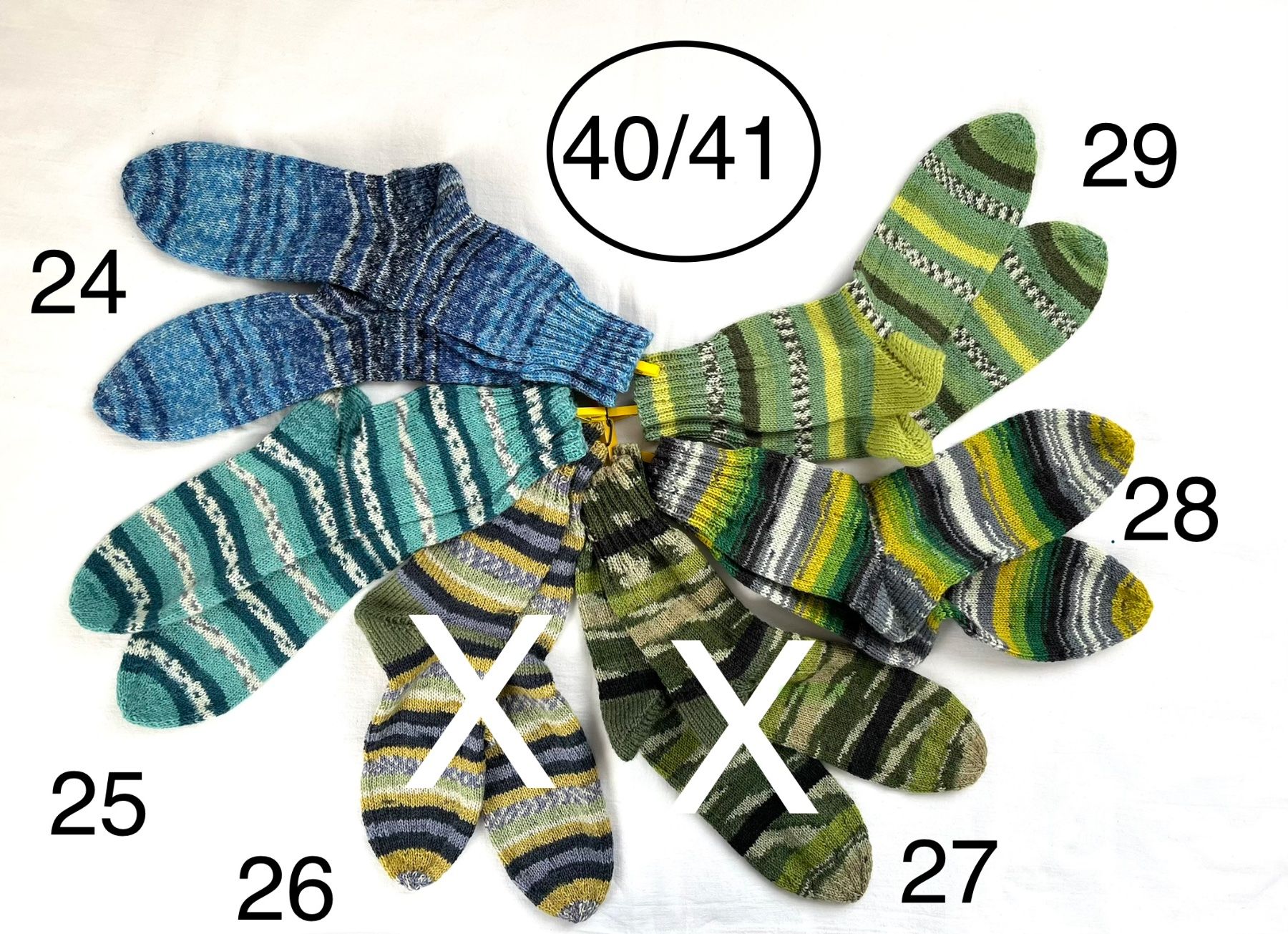 Calze: handgestrickte Wollsocken, 40/41 – Nuovo e nell'imballaggio originale da Engelburg venduto da rautibus