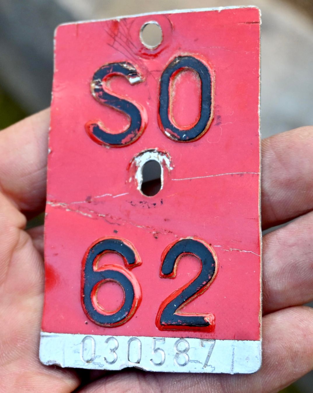 Insegne: Velonummer SO 62 von 1962 - Solothurn – Usato da Pfaffhausen venduto da mono_rec