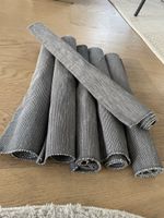 Set von 6 Tischsets grau rechteckig guter Zustand