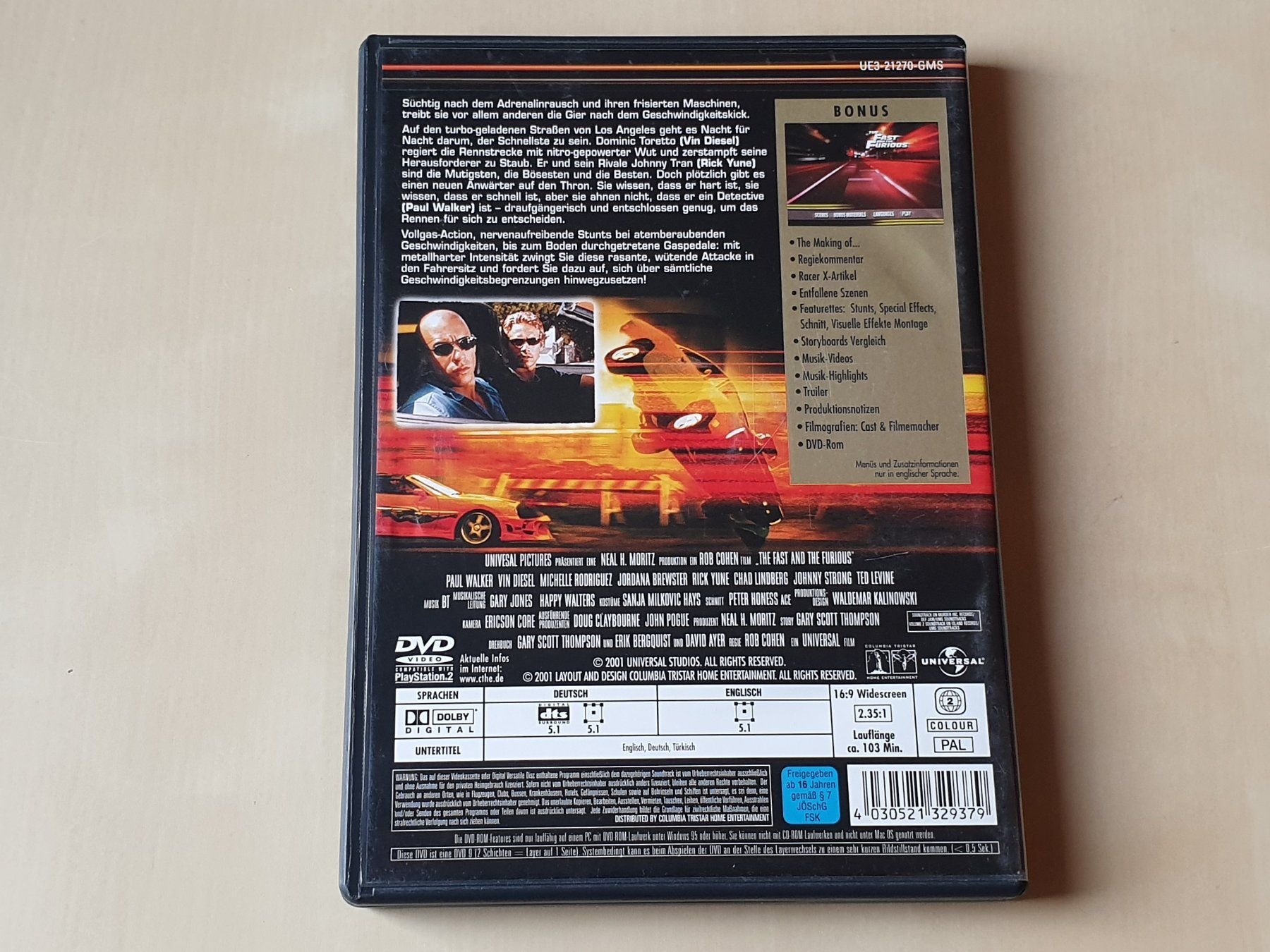Tutti i DVDs: The Fast and the Furious – Usato da Stansstad venduto da collectorsshop 1