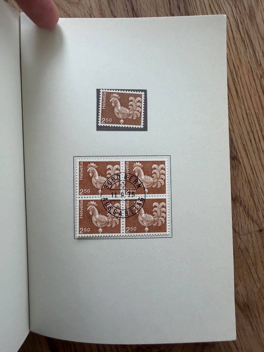Tutti i francobolli: CHF 7.30 Frankaturware: PTT-Heft, 1975 **/gest. – Usato da Oberuzwil venduto da Deafgrischa 8
