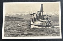Fotokarte Zürichsee Dampfer Albis 