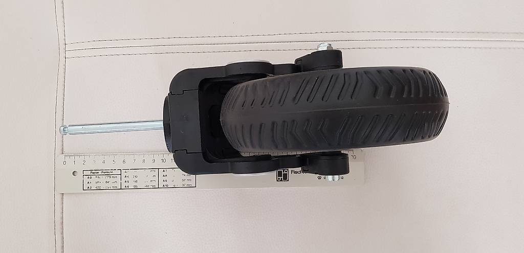 Kinderwagen: Teutonia Vorderrad dunkelgrau + Gabel für BeYou,Cosmo,Lambda – Gebraucht aus Winterthur von Happy-Baby 2