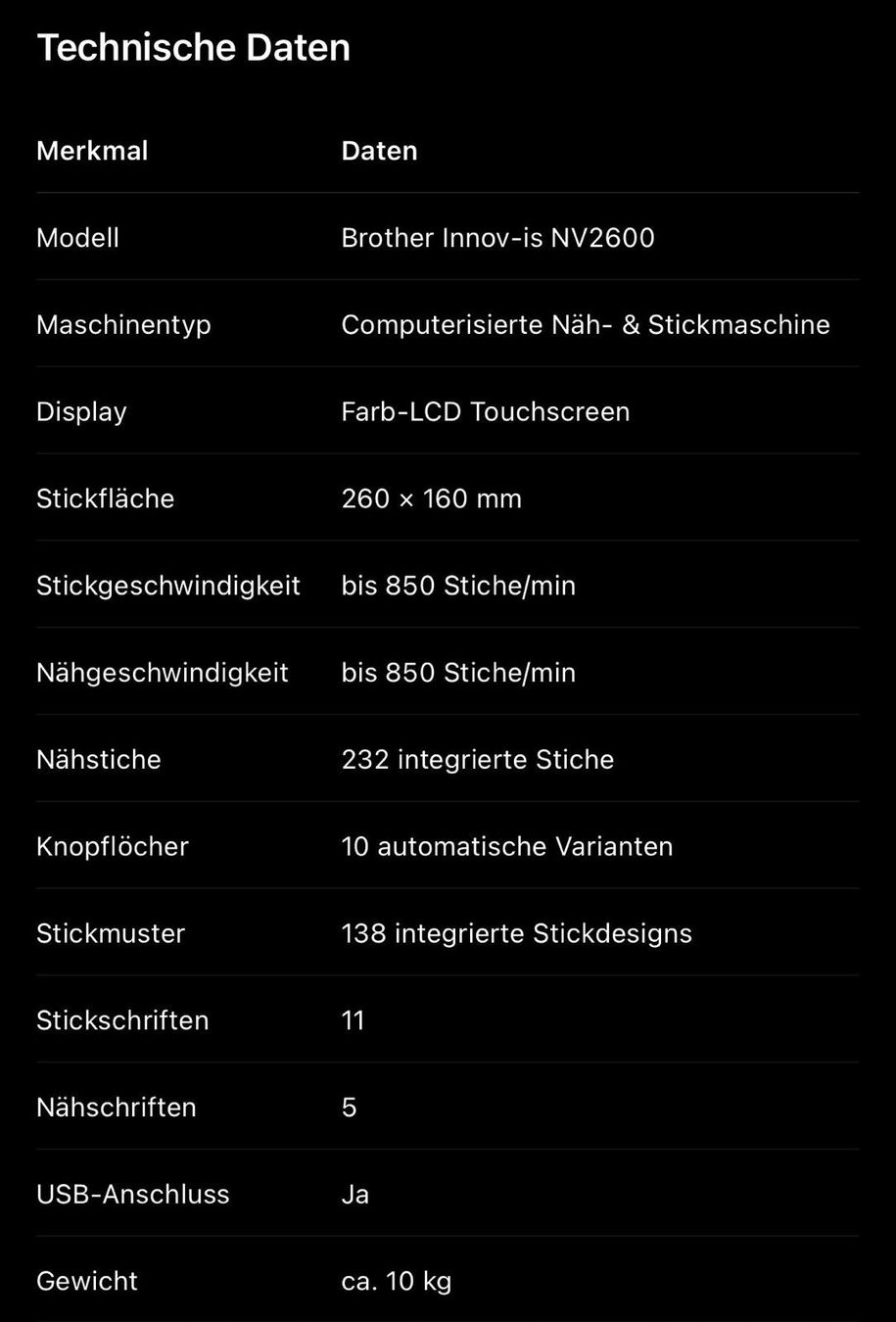 Brother Macchine da cucire: brother innov-is NV 2600 – Nuovo e nell'imballaggio originale da Langenthal venduto da Layla7 3
