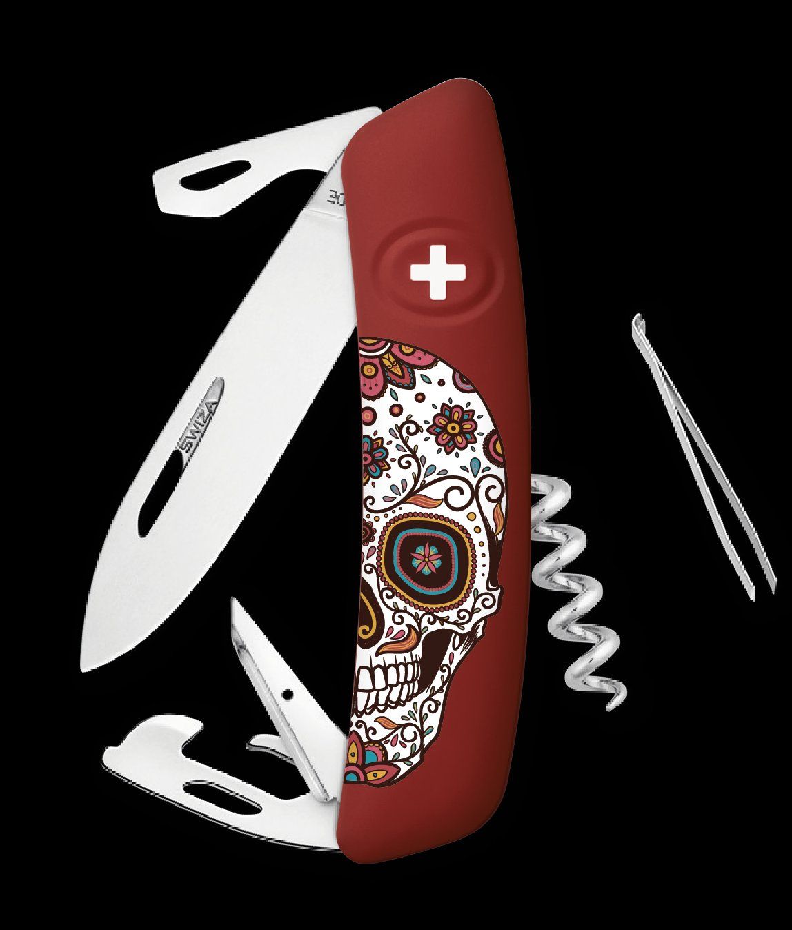 Swiza Coltelli tascabile: Taschenmesser Mexican Skull – Nuovo e nell'imballaggio originale da Menziken venduto da mrpaedu 1