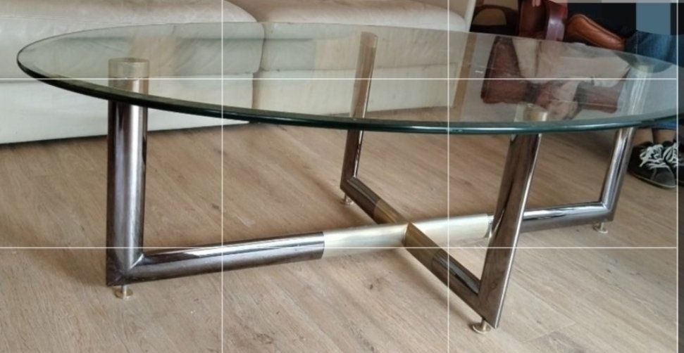 Tavoli: ovaler Glas-Couchtisch – Usato da Thal venduto da fabbbi