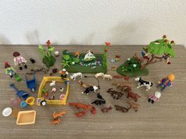 Playmobil Bauernhof Tiere Figuren Zubehör Set wie abgebildet