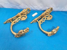 2 schöne antike Vorhang Halterungen, Messing (LOT2941X#FBS2)