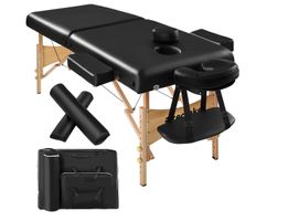 2 Zonen Massageliege schwarz Breite 59 cm, Polsterung 7,5 c