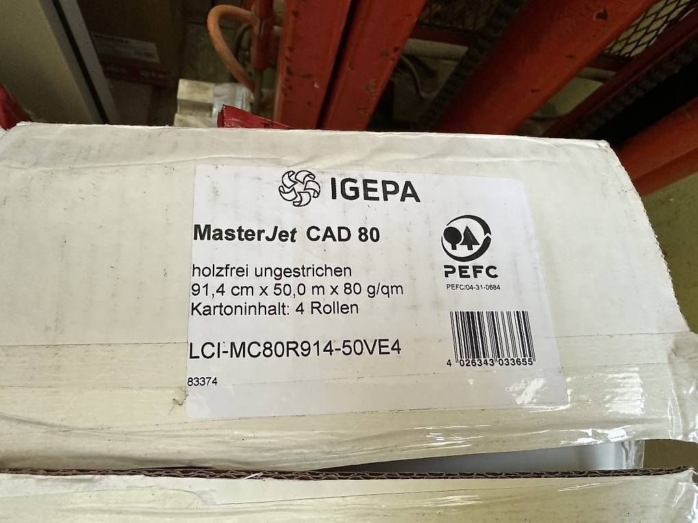 Carta: 4Rollen Plotterpapier MasterJet CAD 80 – Nuovo e nell'imballaggio originale da Necker venduto da liq24 1