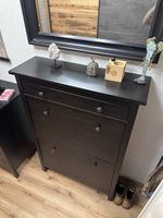 Schuhschrank Holz schwarz mit Schublade guter Zustand