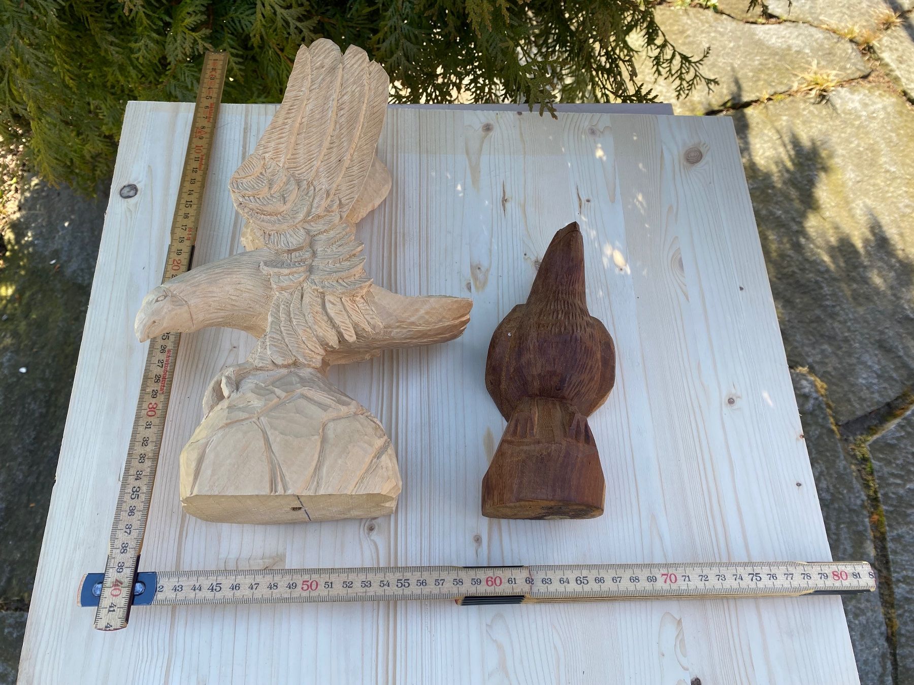 Statuette: 2 schöne geschnitzte Adler aus Holz – Usato da Feldbach venduto da Olive1 9