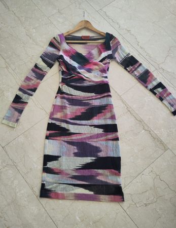 Robe MISSONI multicolore en laine et soie