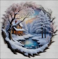 Perlen-Stickerei-DIY-herzförmiges-Wintertraum-kreativ-Sticke