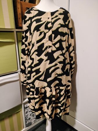 Kleid comma, gemustert beige/schwarz Gr. 40 neu mit Etikett