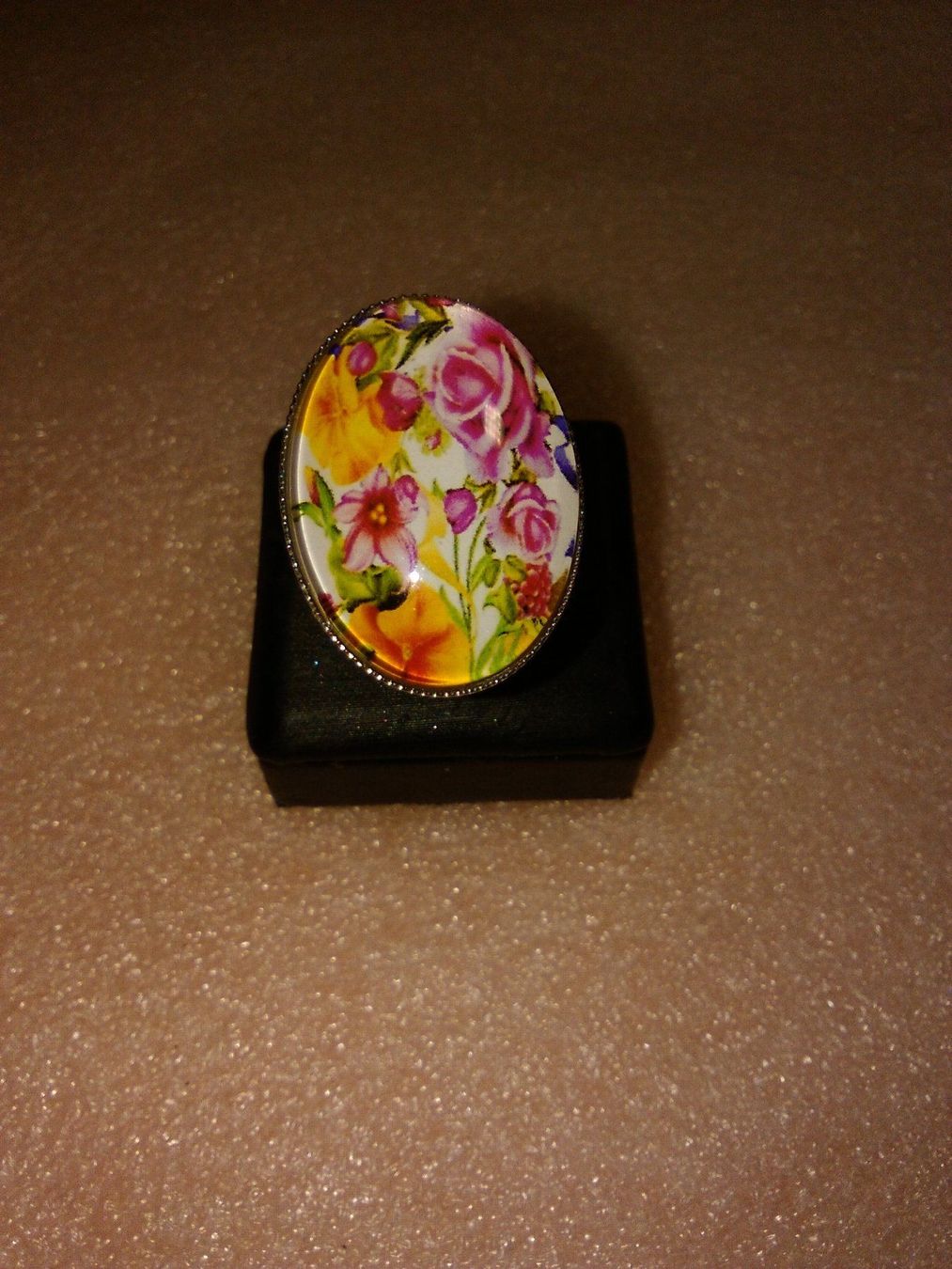 Anelli: ring edelsthal,,,,mit blumen,,,gelb und lela – Nuovo (secondo la descrizione) da Basel venduto da bijoutrie_4 3