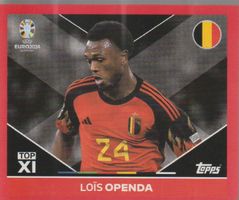 EURO 2024 Topps sticker TOP XI BELGIUM LOIS OPENDA BEL TOP 1
