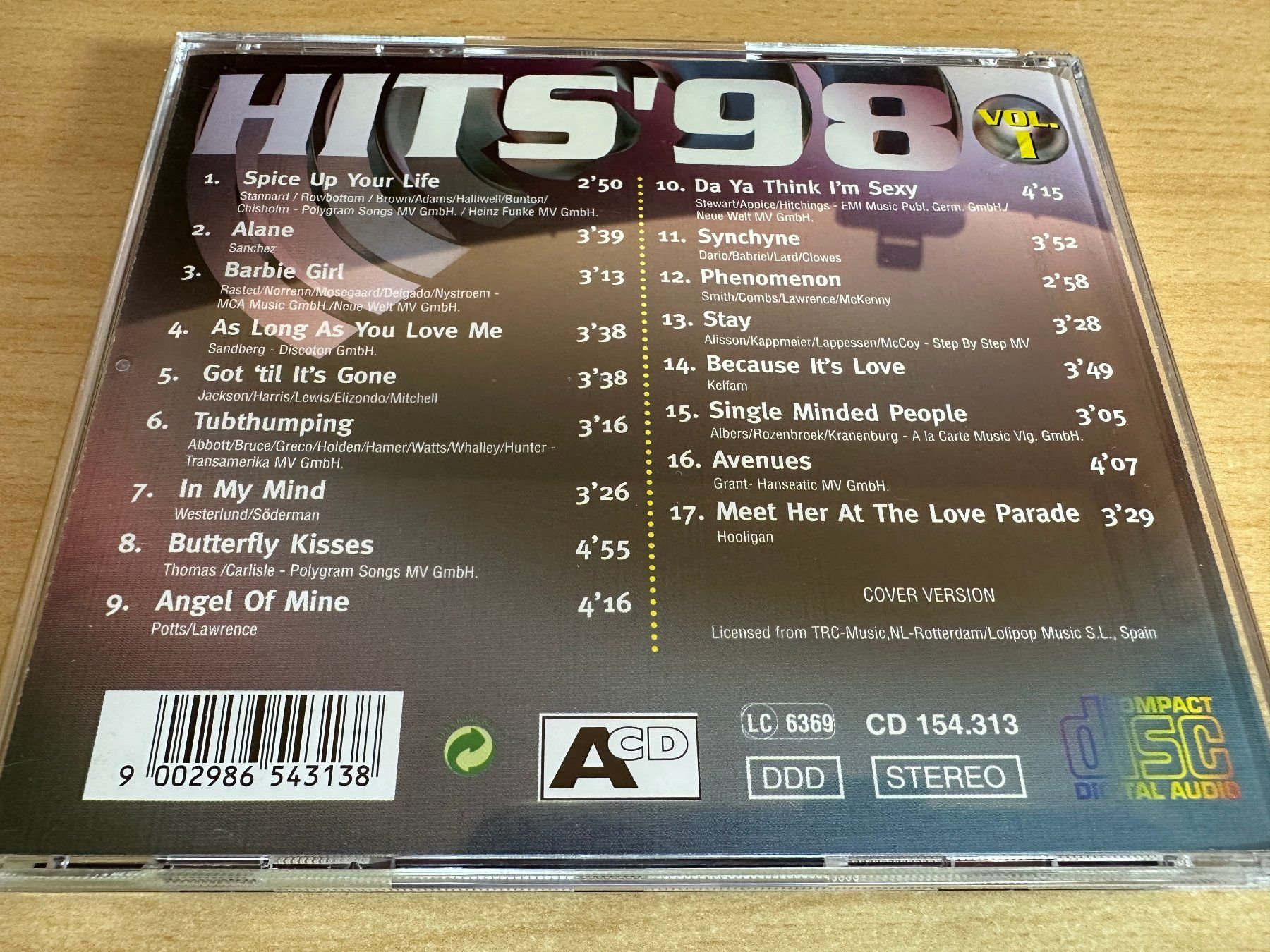 CDs: Unknown Artist – Hits '98 - Vol. I – Gebraucht aus Rikon im Tösstal von Alpenmutz 1