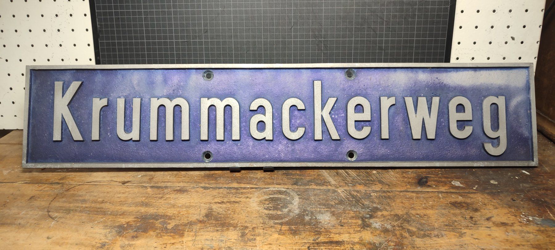 Ecriteaux: Wunderschönes Strassenschild Nr 5 Krummackerweg – D'occasion à Gelterkinden par MYSTOREFORYOU4460 1