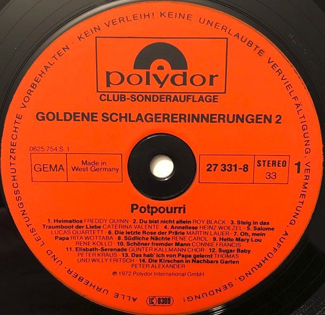 Dischi in vinile: Goldene Schlagererinnerungen 2 (LP) – Usato da Grüningen venduto da azulmarron 2