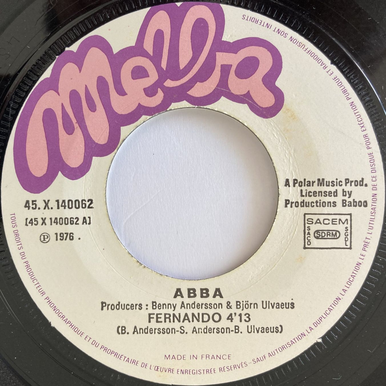 Schallplatten: ABBA - FERNANDO – Gebraucht aus Bottens von hotter-than-hell 2