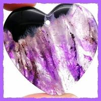 ♛ Achat druzy Herz Anhänger 925 Silber