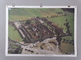 Schulwandbild 207 Flugbild Kloster Einsiedeln