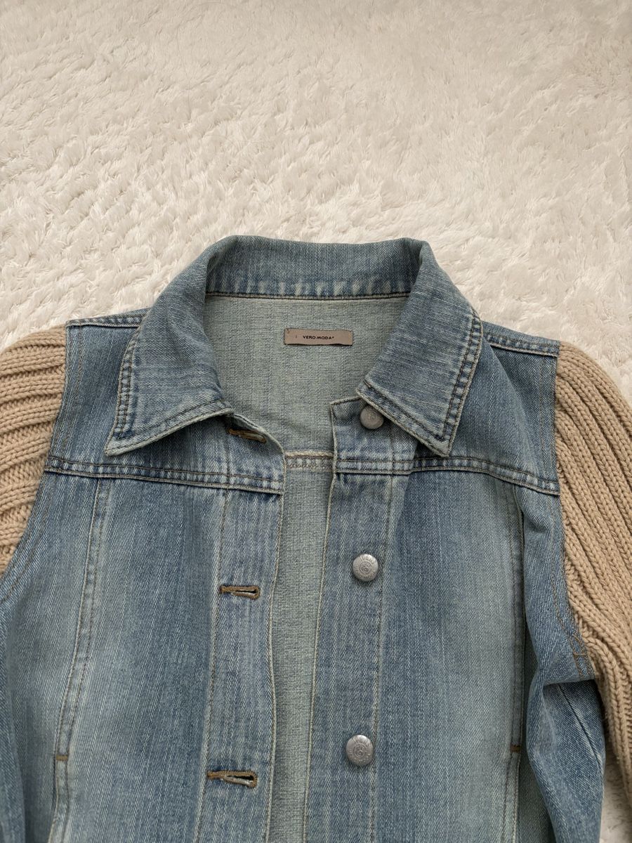 Vero Moda Giacche: vintage Jeansjacke mit Strickärmeln – Usato da Gams venduto da ajd_b2hl 2