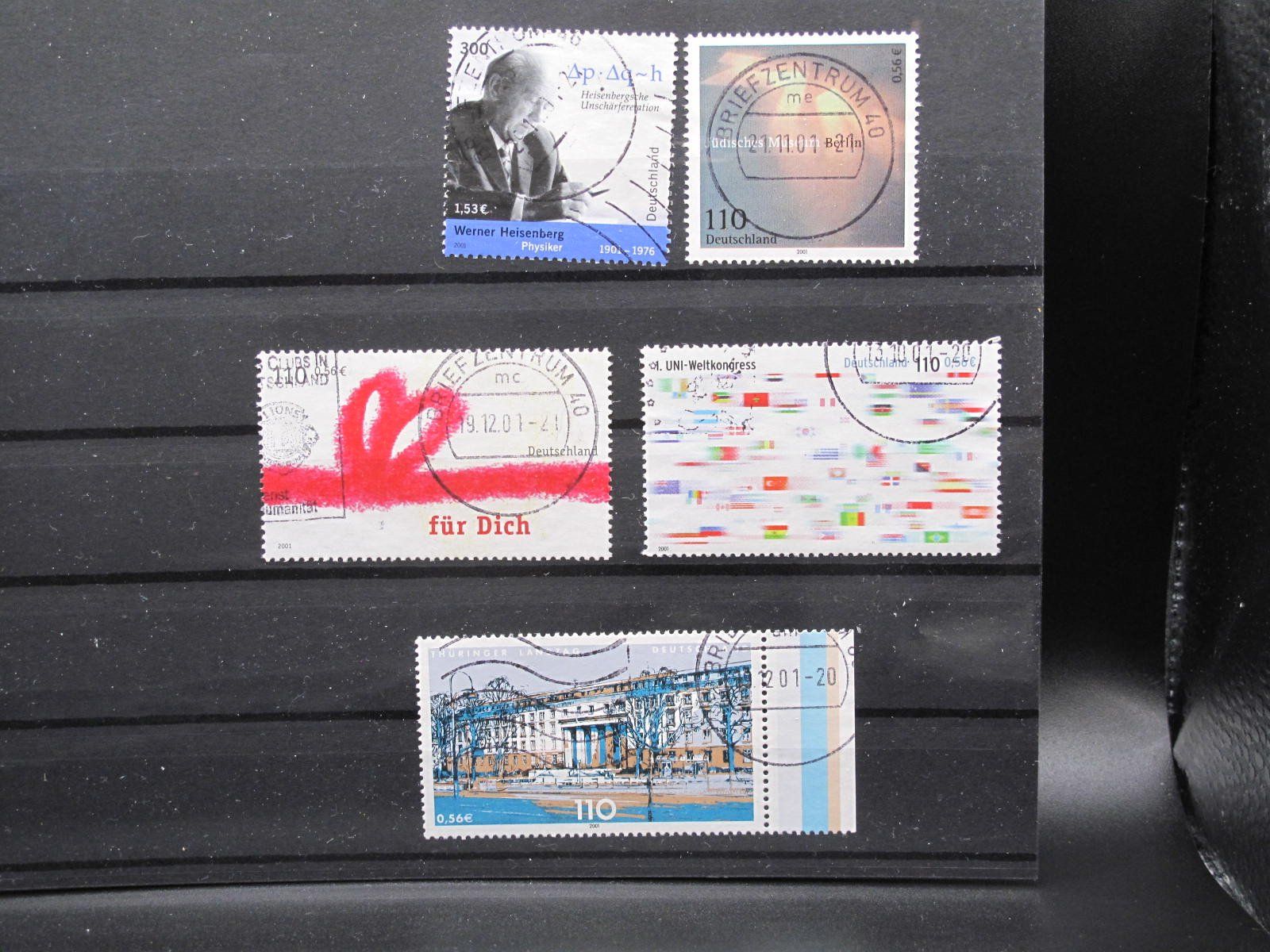 Alle Briefmarken: BRD 2001 Landesparlament / W.Heisenberg gest. – Gebraucht aus Wil SG von fva01