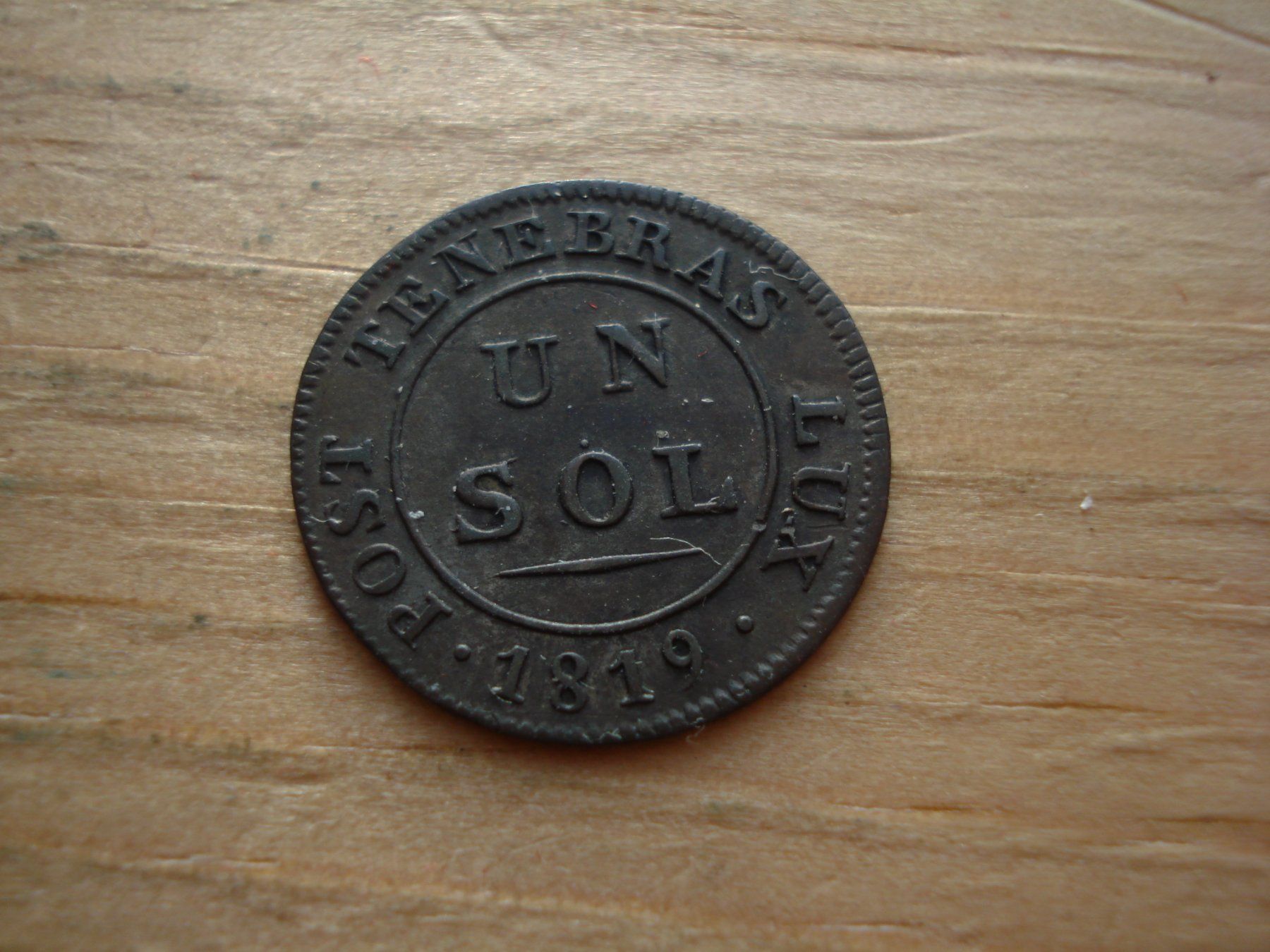 Alle Münzen: (N5) Genève Un sol 1819 – Gebraucht aus Erlach von Net-Coins