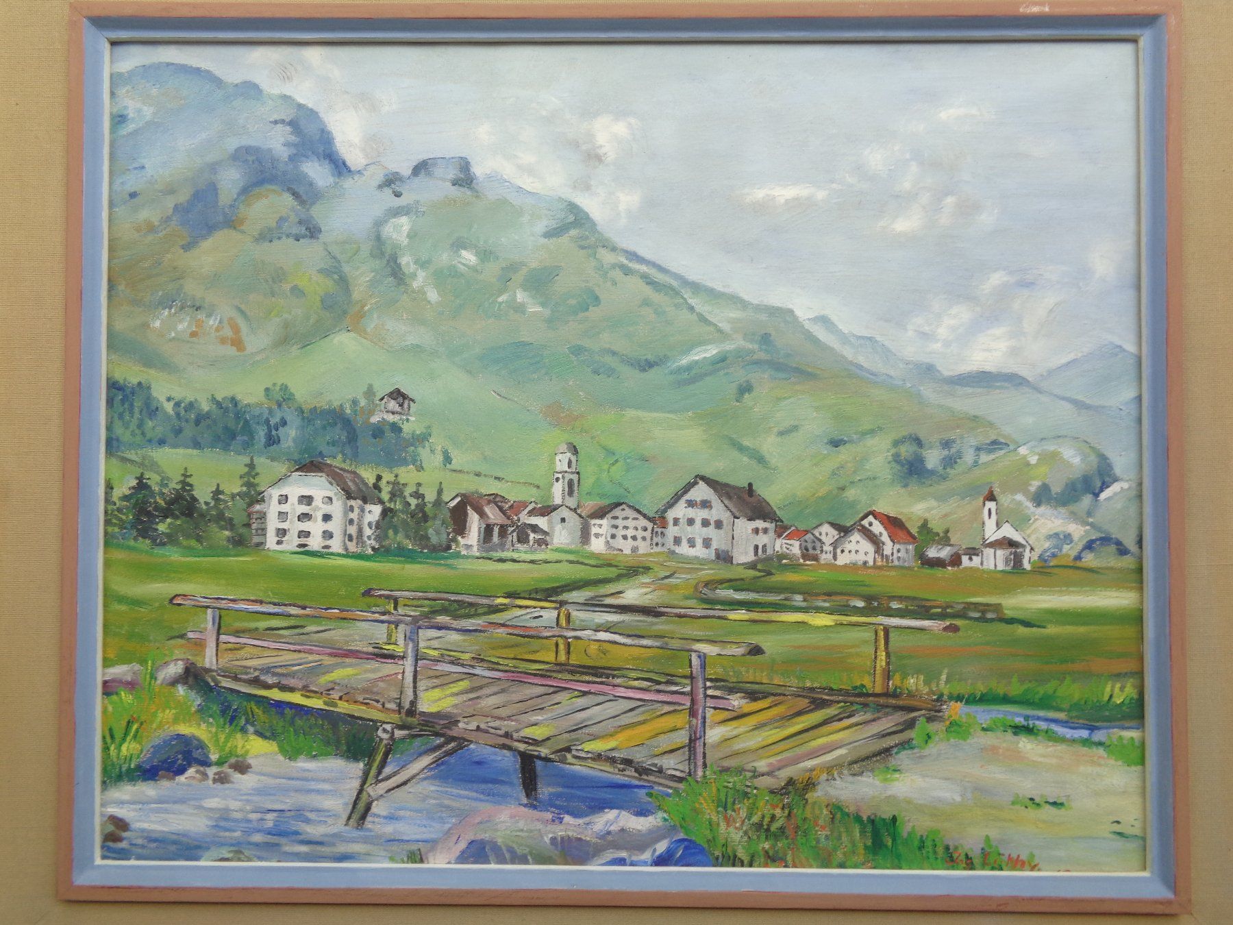Tableaux: GEMÄLDE BIVIO GRAUBÜNDEN PIZ FORBESCH – D'occasion à Henggart par Pascha22 2