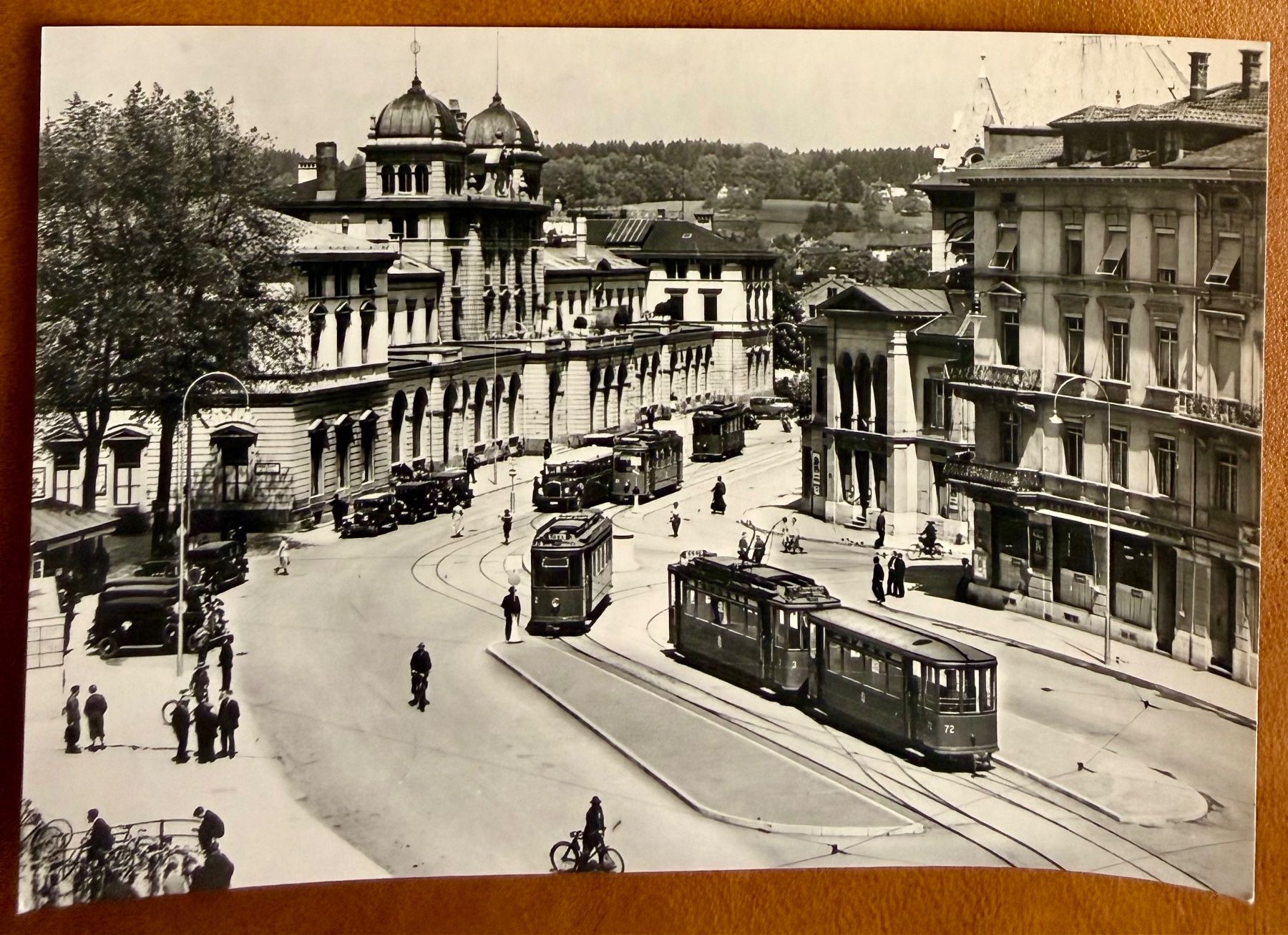 Cartoline postali: Winterthur - Tram Bahnofplatz - Animée 1937 – Usato da Lutry venduto da Ediego