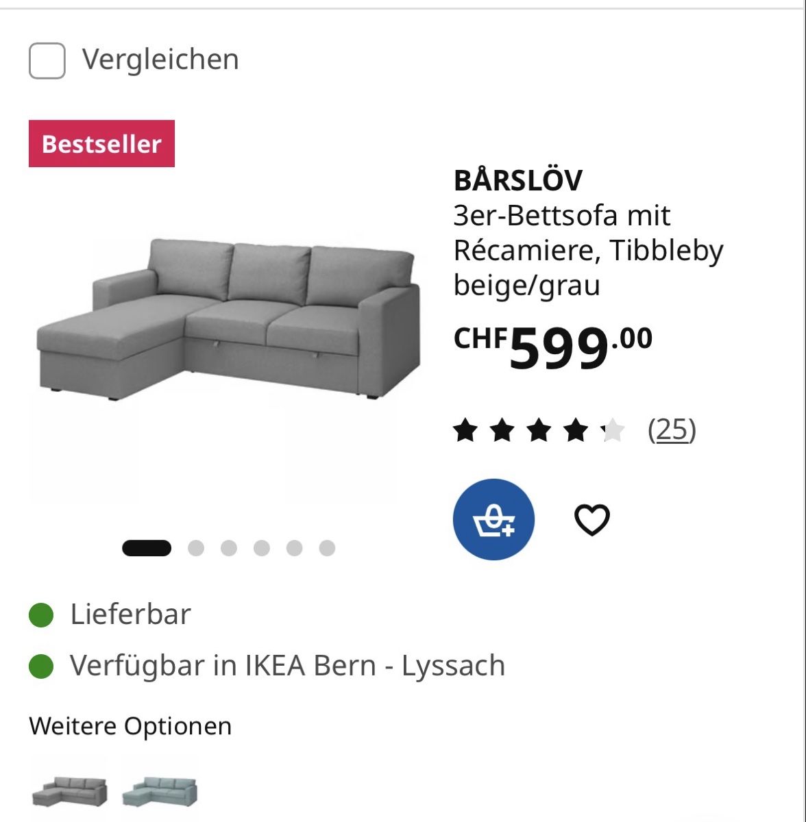 Ikea Divani: Sehr wenig gebrauchtes Bärslov Sofa – Usato da Toffen venduto da Mara685 2
