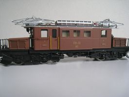 Edelweiss, Ge 4/4 82 Bernina Krokodil braun + Scheren-Pantos