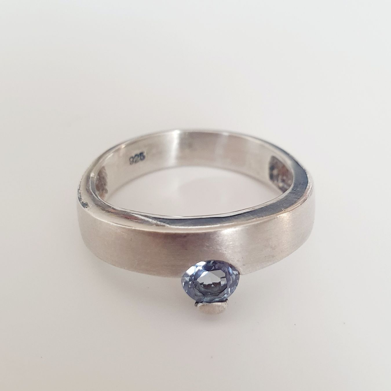 Anelli: Silberring 925 mit blauen Stein Gr 19.2 mm  – Usato da Kreuzlingen venduto da Wunderkiste123 1