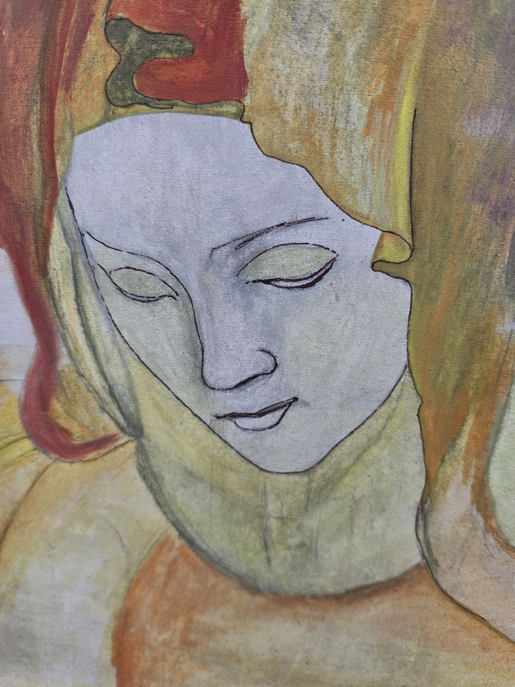 Gemälde: Gemälde, Portrait, , schöne Farben, Herbstdeko. – Gebraucht aus Mettlen von elios0888 5