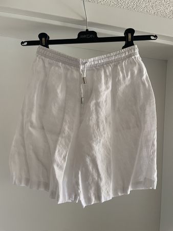 Shorts 100% lin blanc taille S