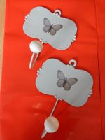 Garderobe Haken 2x 'Schmetterling' NEU shabby chic Halter