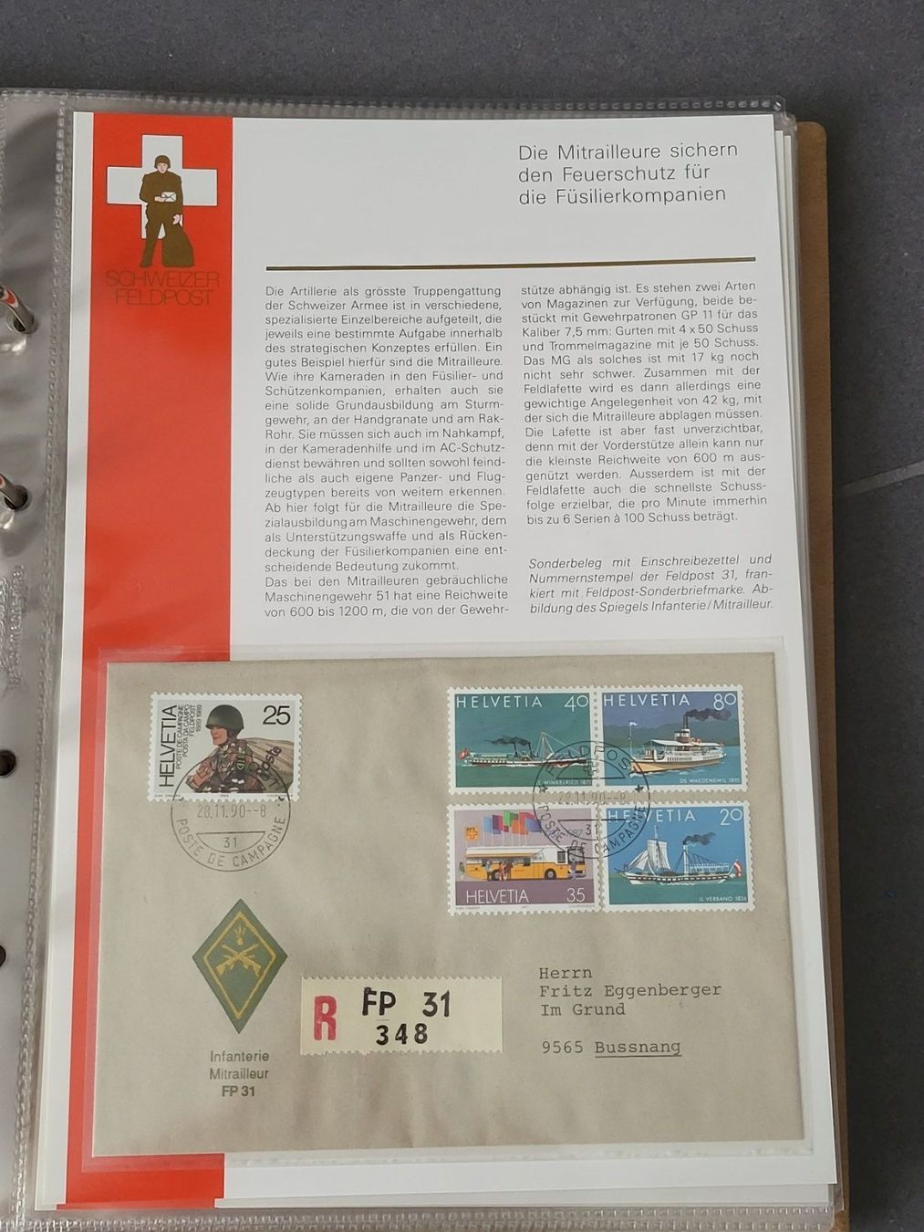 Tutti i francobolli: Briefmarkenalbum Schweizer Feldpost – Nuovo (secondo la descrizione) da Weinfelden venduto da michaelino 5