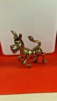 Goldiger Shrek Esel, klein, Vintage, Messing-Figur!