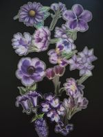 Lot d'autocollants fleurs violettes état neuf