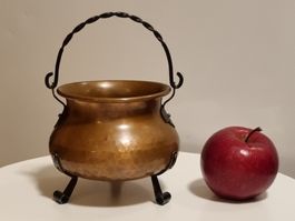 Mini Übertopf Metall Kupferfarben Vintage