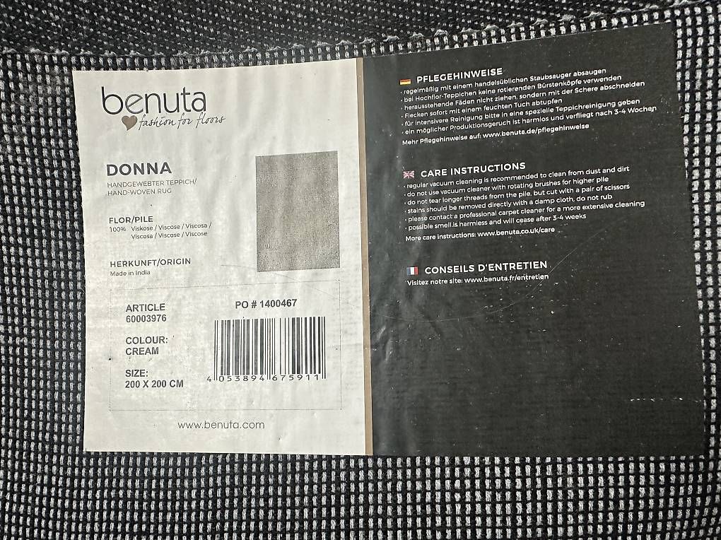 Tapis: Teppich Benuta, 200x200, handgewebt, Farbe Cream – D'occasion à Winterthur par san_l5wd 3