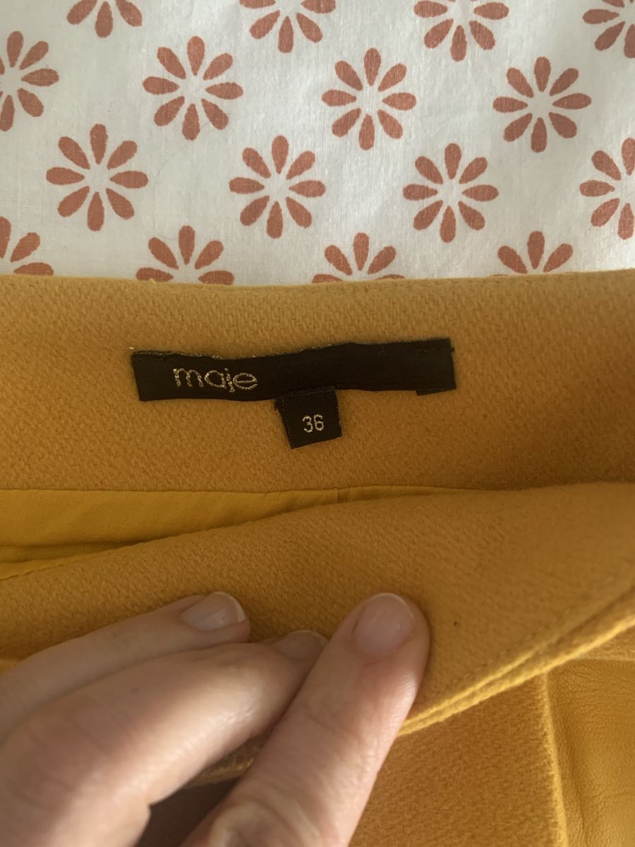 Maje Gonne: MAJE mustard wool skirt XS/34 – Usato da Zürich venduto da Angela_Fashion_Lover 3