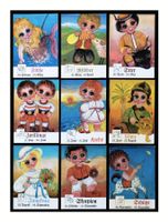 ZODIAQUE - 1970 "Dessins de F.F." (Lot de 9x C.P.)