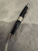 Stylo bille Montblanc noir argenté bon état jfk