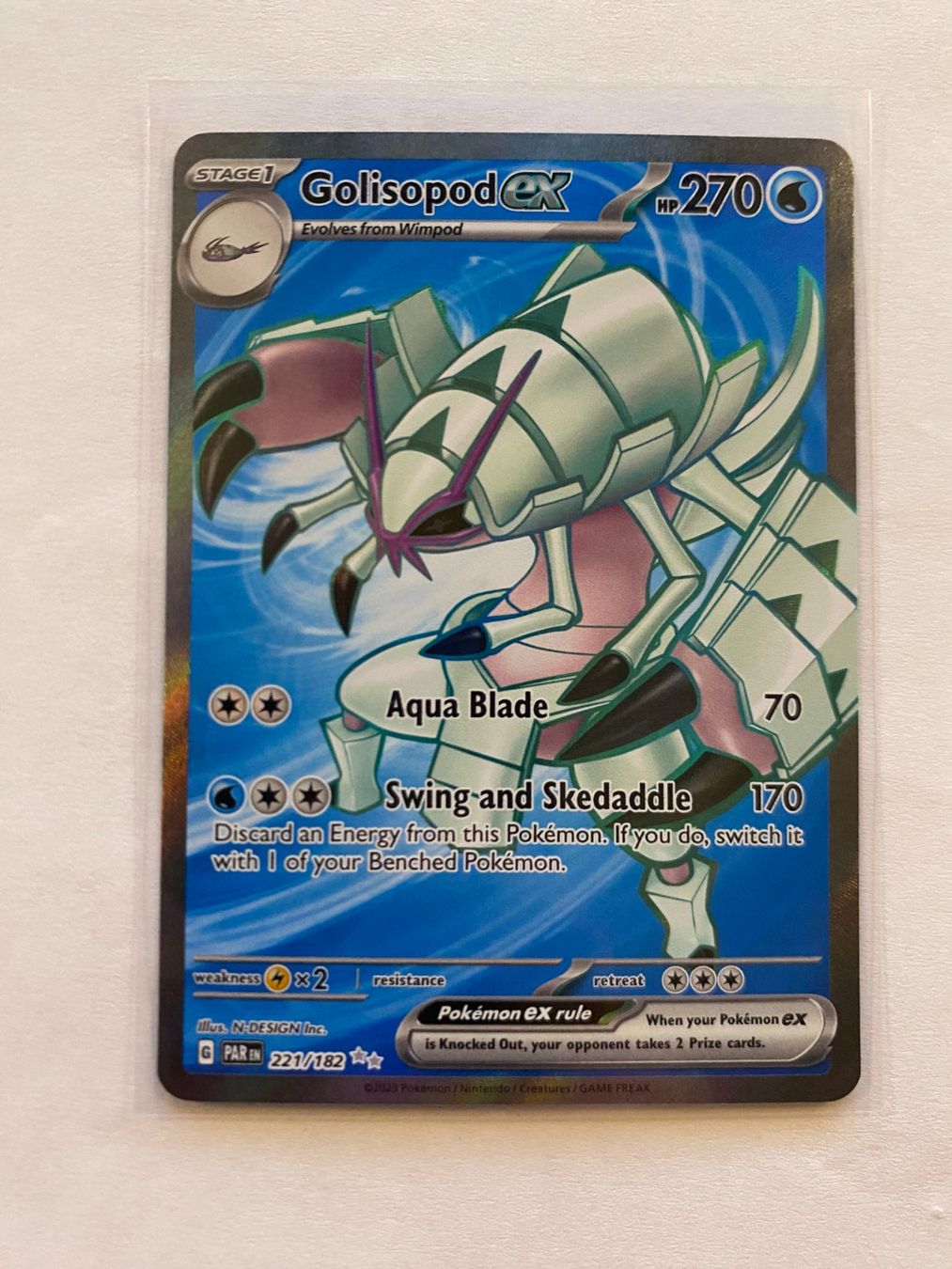 Pokémon Sammelbilder & Trading cards: Pokemon Golisopod EX 221/182 Paradox Rift EN – Neu (gemäss Beschreibung) aus Weingarten-Kalthäusern von McGmavlo