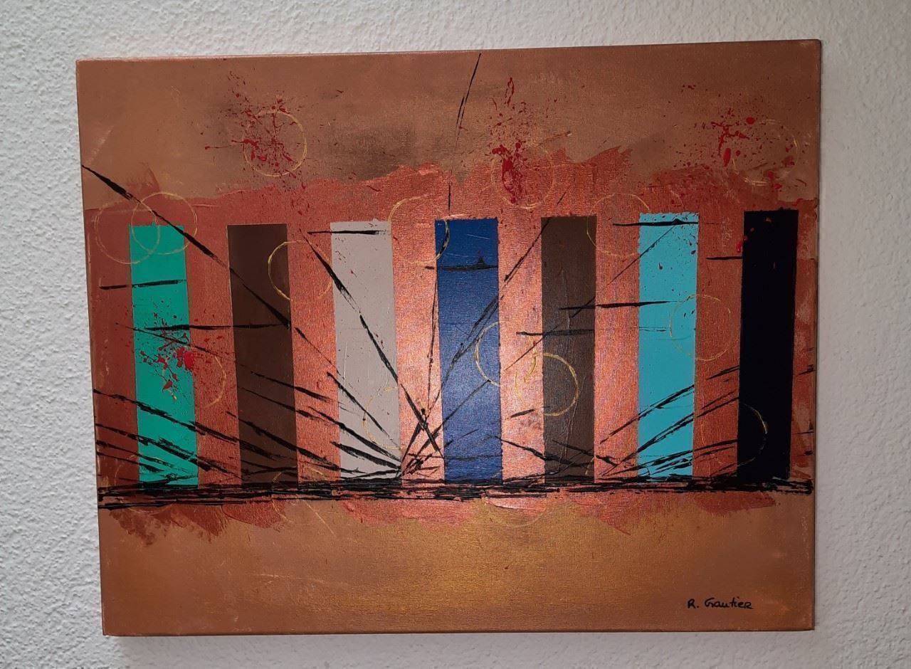 Tableaux: Tableau abstrait acrylique – Neuf (Voir description) à Biel/Bienne par Lionne72